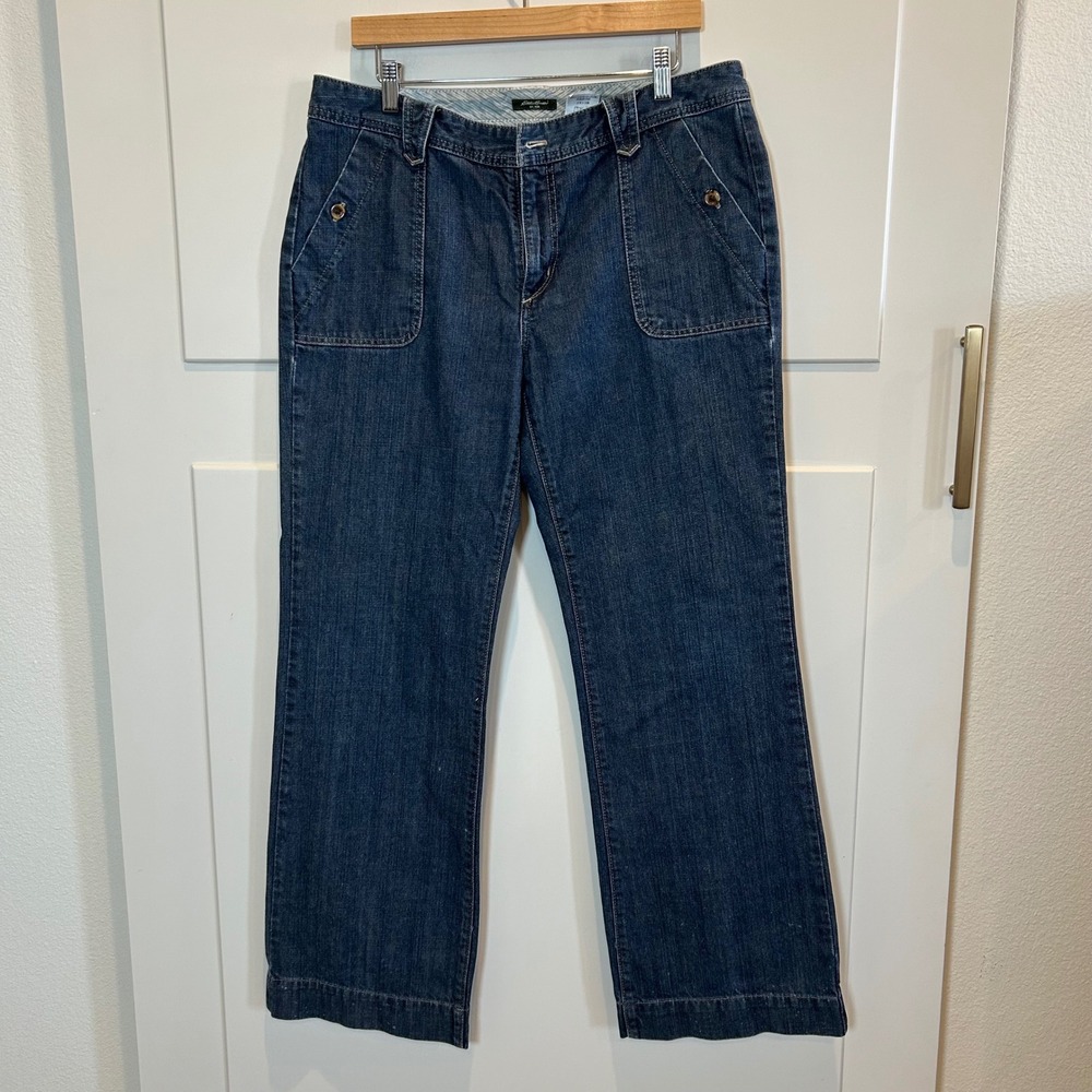 Eddie Bauer Dark Blue Wide Leg Jeans